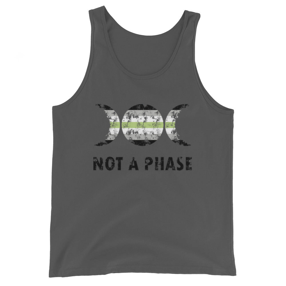 Agender Pride Tank Top - Not A Phase Asphalt Agender mens-staple-tank-top-asphalt-front-648d0c5bcdc1a