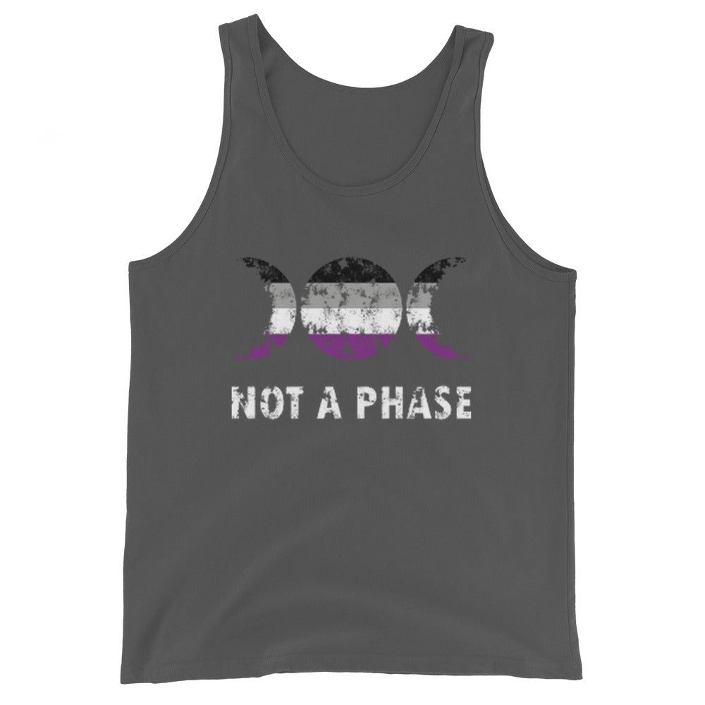 Asexual Ace Pride Not A Phase Tank Top Asphalt Asexual mens-staple-tank-top-asphalt-front-648d0fc2e1cda