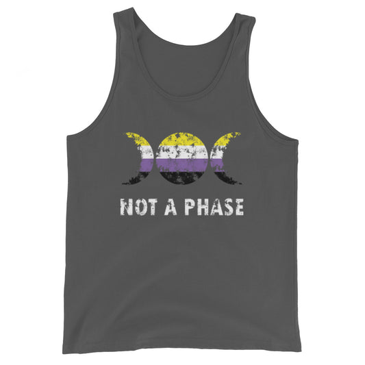 Nonbinary Enby Pride Tank Top - Not A Phase Asphalt Nonbinary mens-staple-tank-top-asphalt-front-648d1098abb4d