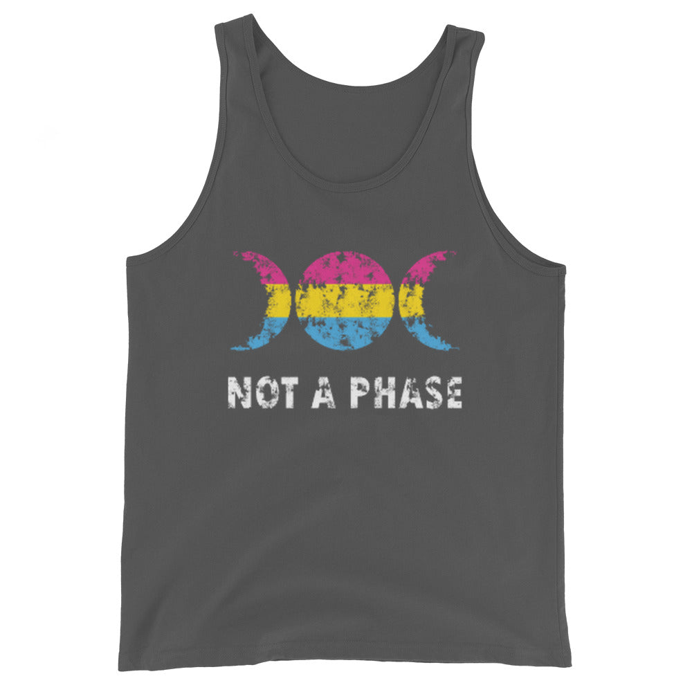 Pansexual Pan Pride Tank Top - Not A Phase Asphalt Pansexual mens-staple-tank-top-asphalt-front-648d11f0a9908