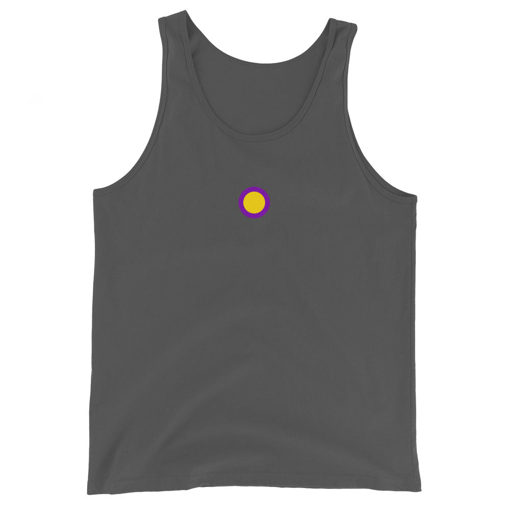 Intersex Pride Tank Top - Circle Asphalt Intersex mens-staple-tank-top-asphalt-front-648d1b744f3e3