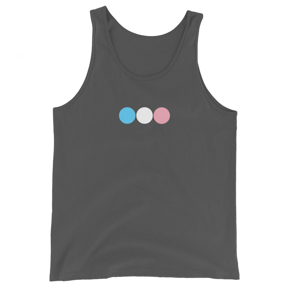 Transgender Trans Pride Tank Top - Circles Asphalt Transgender mens-staple-tank-top-asphalt-front-648d21a5c26b5