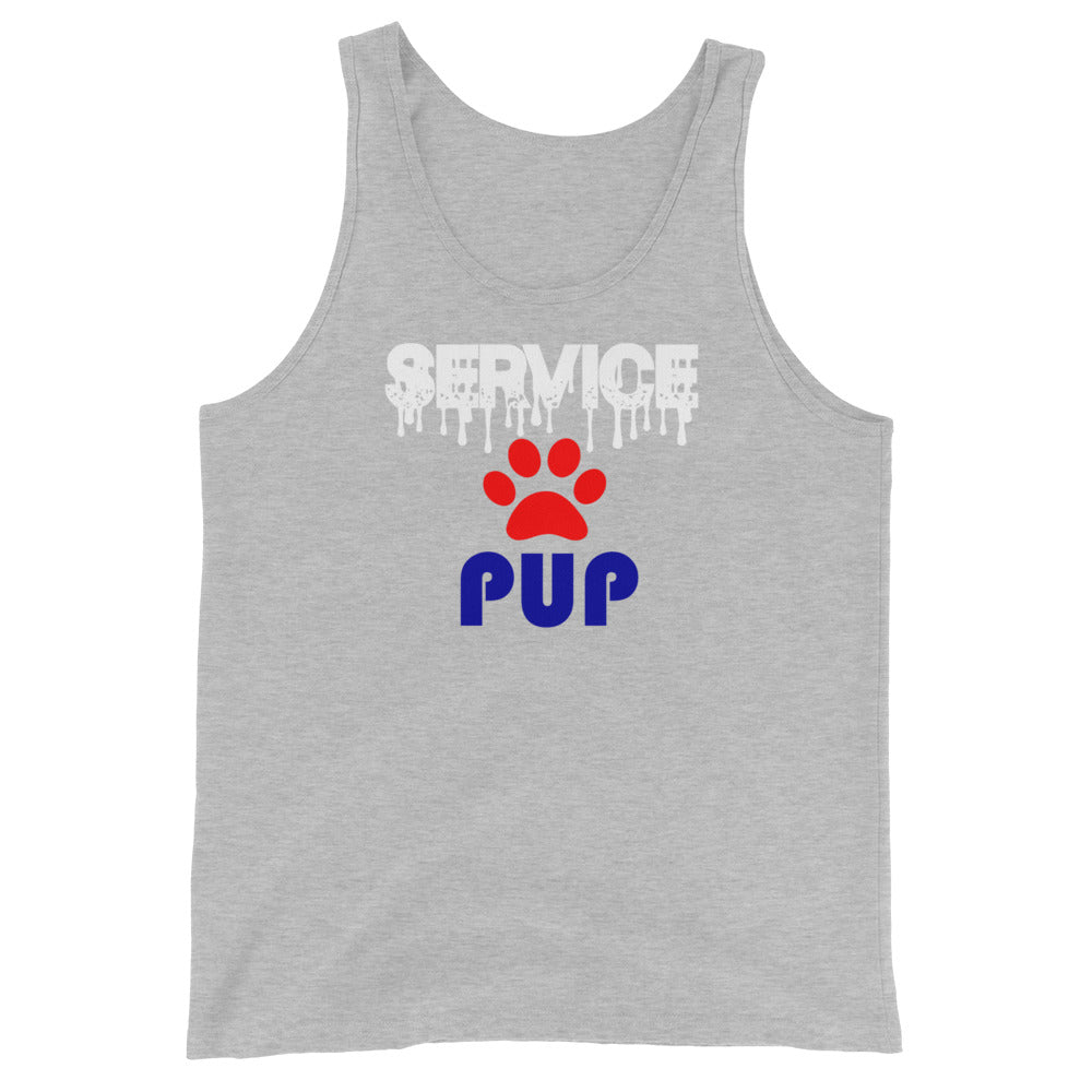 Puppy Play Tank Top Service Pup Athletic Heather mens-staple-tank-top-athletic-heather-front-648cf476a10a3