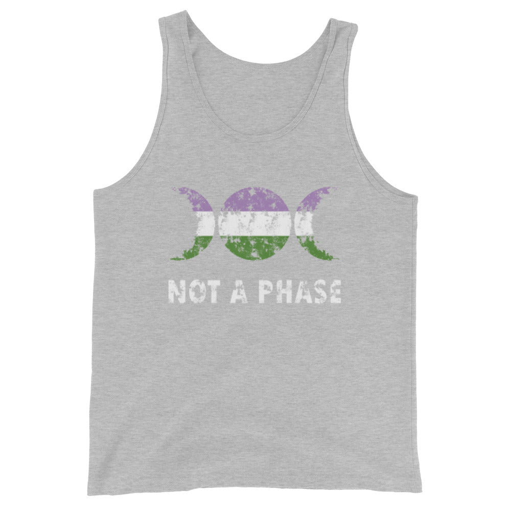 Genderqueer Pride Tank Top - Not a Phase Athletic Heather Genderqueer mens-staple-tank-top-athletic-heather-front-648d0aa56f1e9