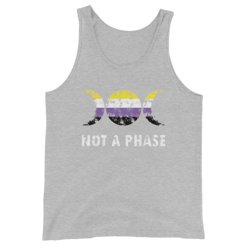 Nonbinary Enby Pride Tank Top - Not A Phase Athletic Heather Nonbinary mens-staple-tank-top-athletic-heather-front-648d1098af197