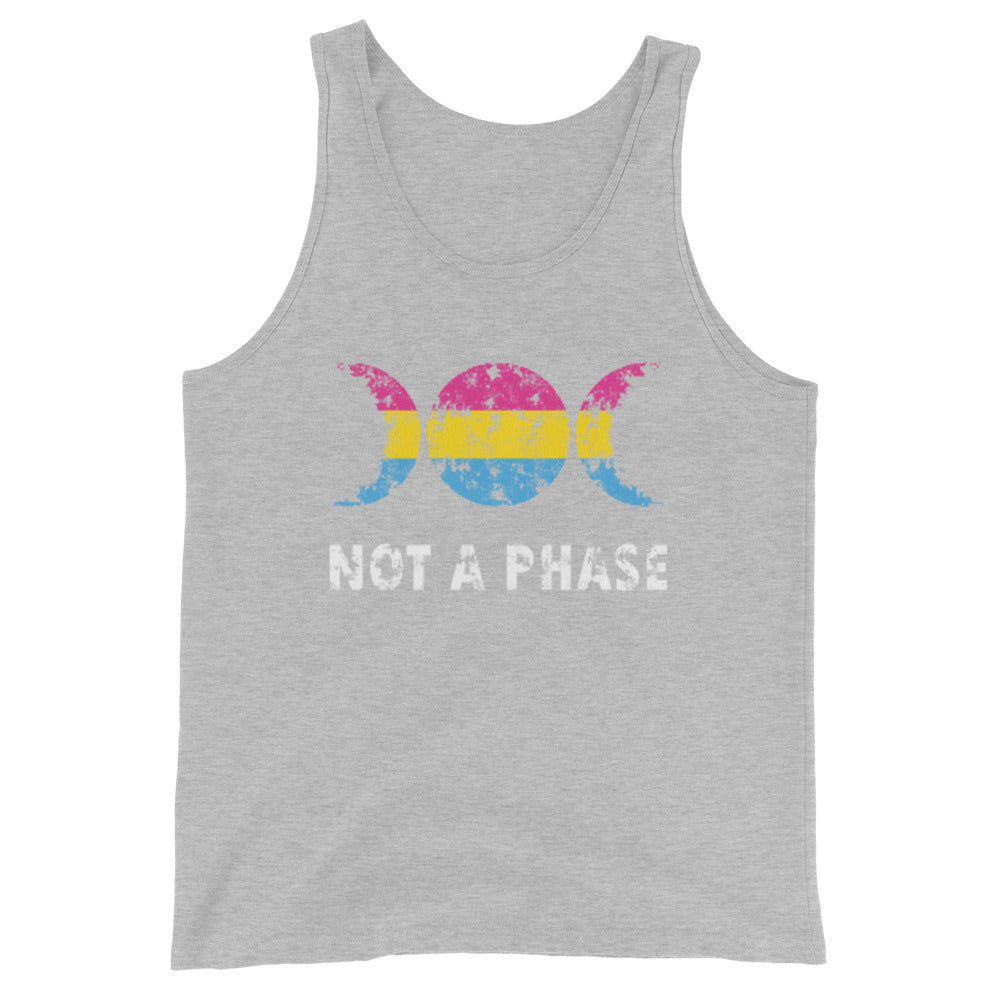 Pansexual Pan Pride Tank Top - Not A Phase Athletic Heather Pansexual mens-staple-tank-top-athletic-heather-front-648d11f0a9ba6