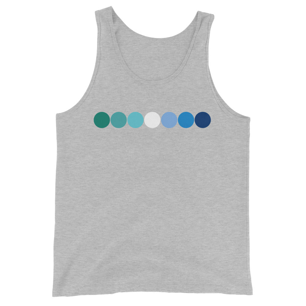 Gay MLM Vincian Pride Tank Top - Circles Athletic Heather Gay mens-staple-tank-top-athletic-heather-front-648d177619cb8