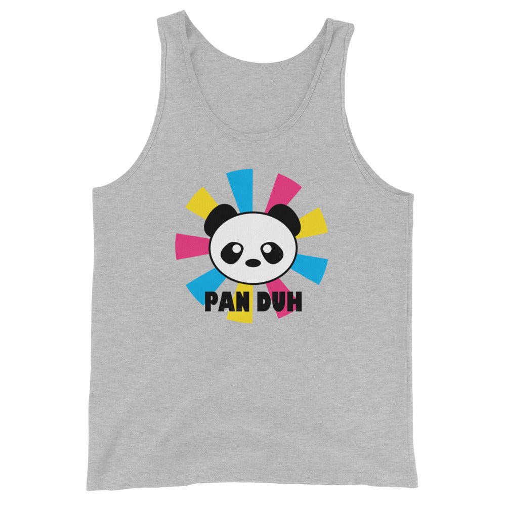 Pansexual Pan Pride Tank Top - Pan Duh Athletic Heather Pansexual mens-staple-tank-top-athletic-heather-front-648d1942dbf39