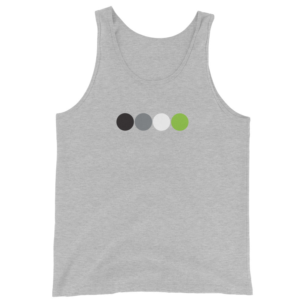 Agender Pride Tank Top with Circles Athletic Heather Agender mens-staple-tank-top-athletic-heather-front-648d1ee8a6990