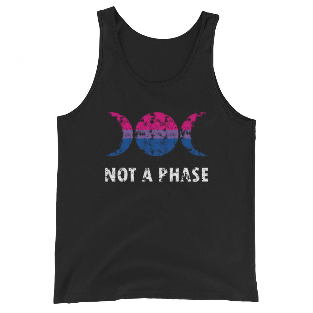 Bisexual Bi Pride Not A Phase Tank Top Black Bisexual mens-staple-tank-top-black-front-648d09d964585