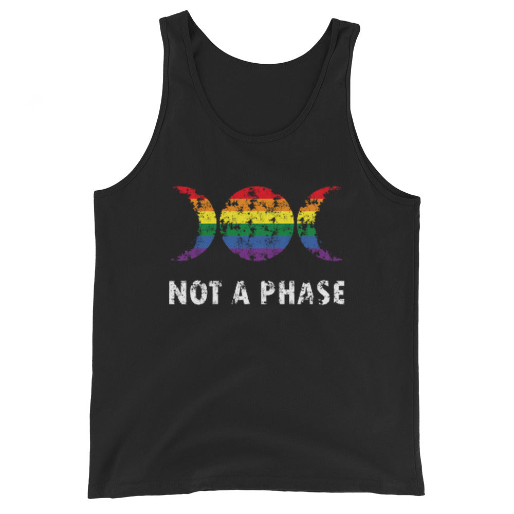 LGBTQ Pride Tank Top - Not A Phase Black Pride mens-staple-tank-top-black-front-648d0b9dbaa43