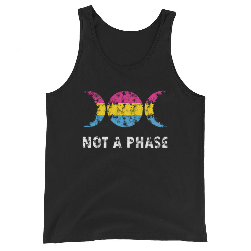 Pansexual Pan Pride Tank Top - Not A Phase Black Pansexual mens-staple-tank-top-black-front-648d11f0a963d