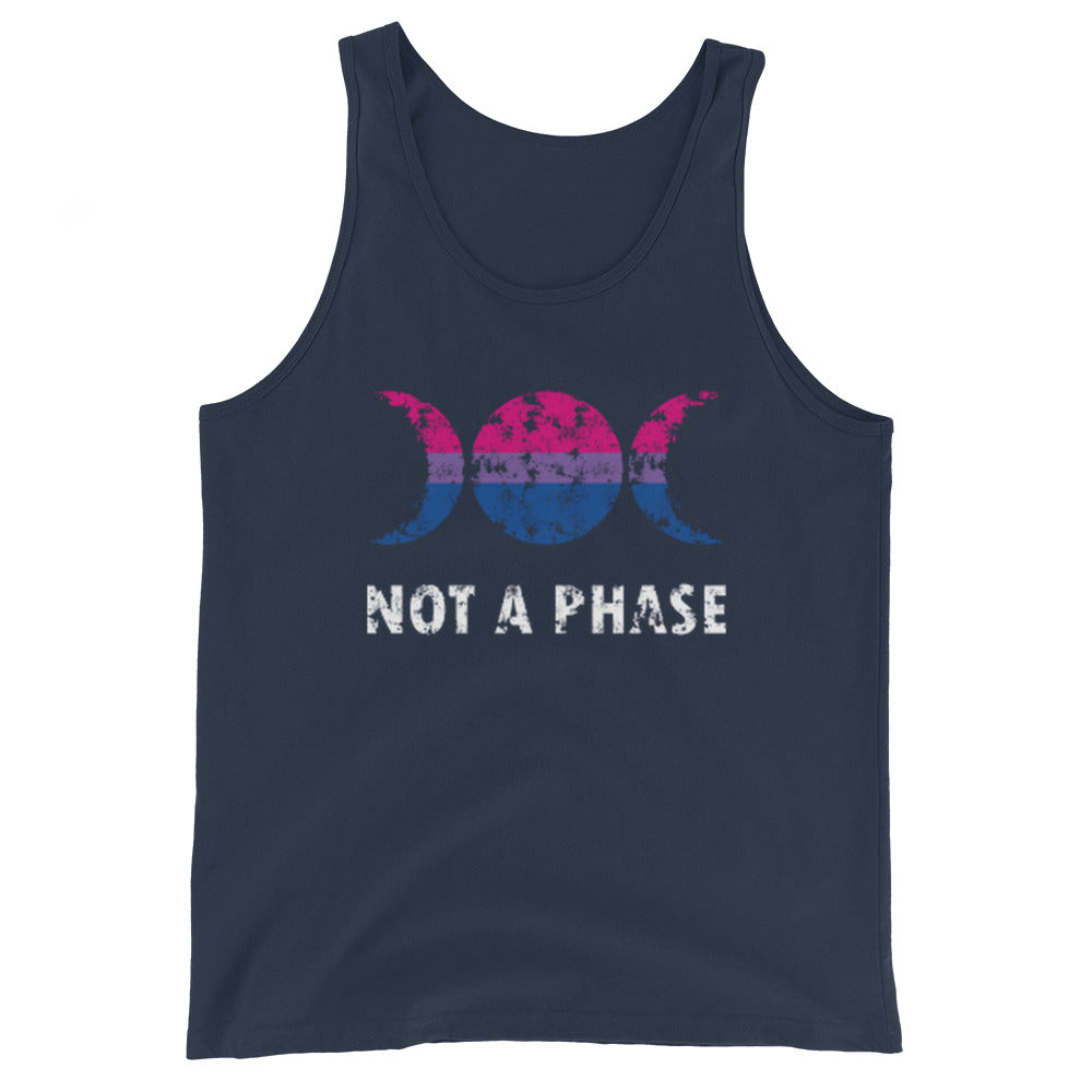 Bisexual Bi Pride Not A Phase Tank Top Navy Bisexual mens-staple-tank-top-navy-front-648d09d961c61