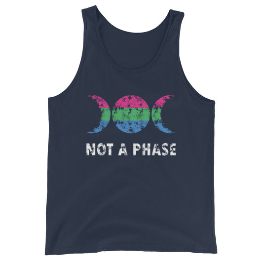 Polysexual Poly Pride Tank Top - Not A Phase Navy Polysexual mens-staple-tank-top-navy-front-648d1378b0f78