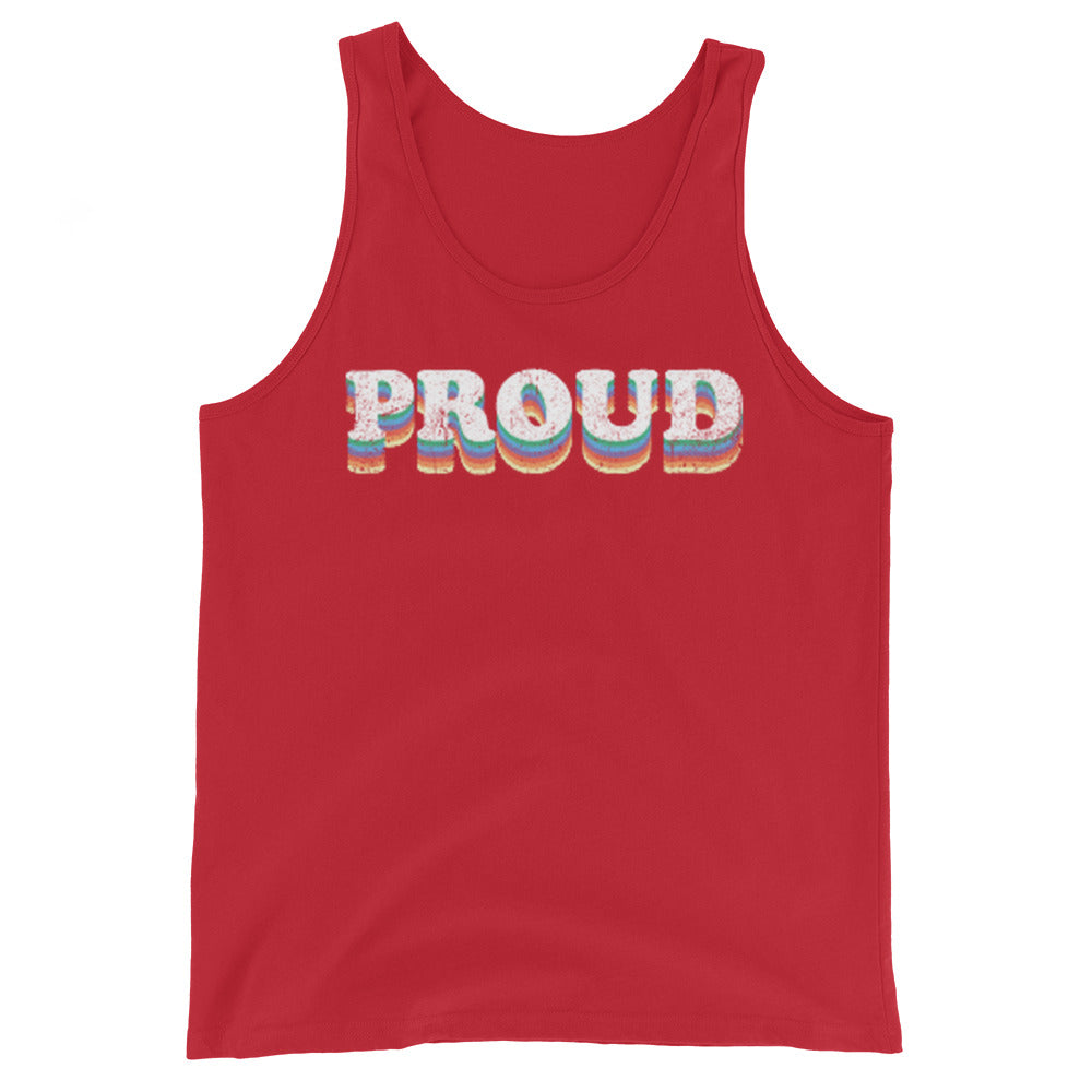 LGBTQ Pride Tank Top - Proud Red Pride mens-staple-tank-top-red-front-648d0884ce026