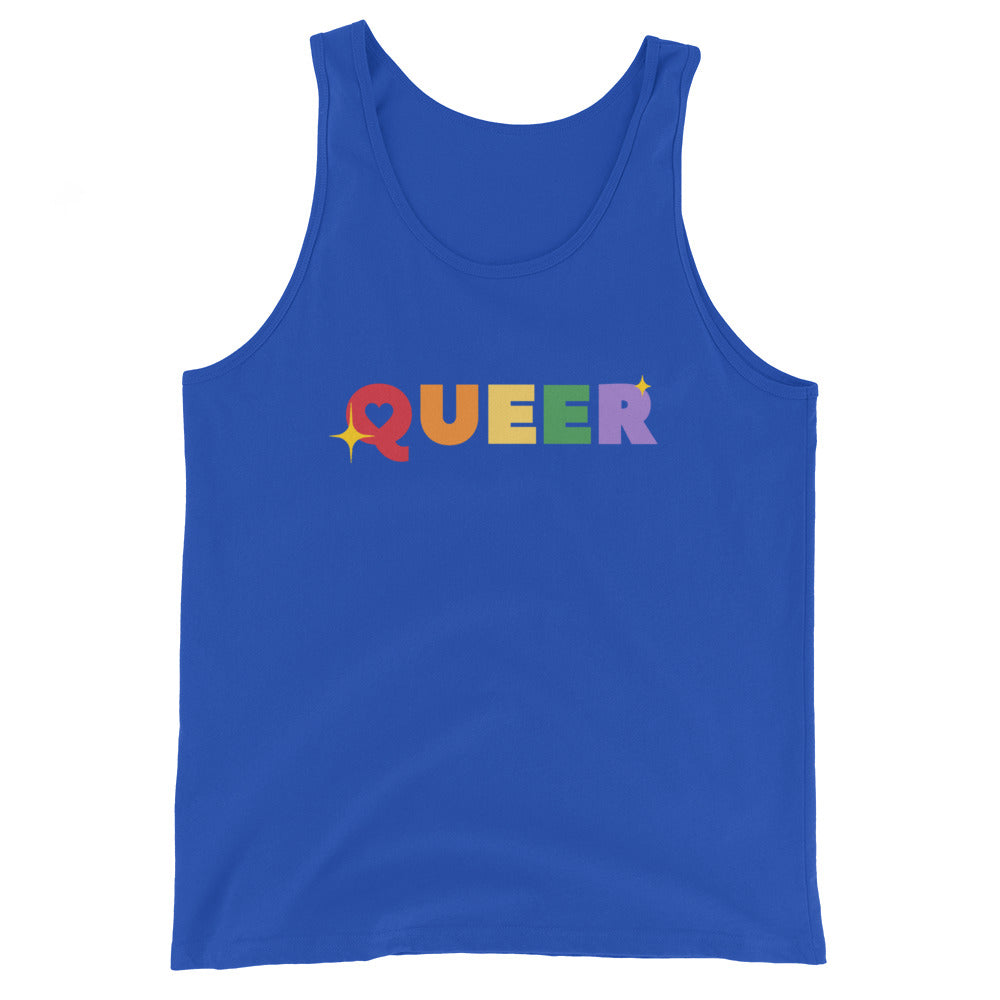 LGBTQ Pride Tank Top - Queer True Royal Pride mens-staple-tank-top-true-royal-front-648d051b9b1cb