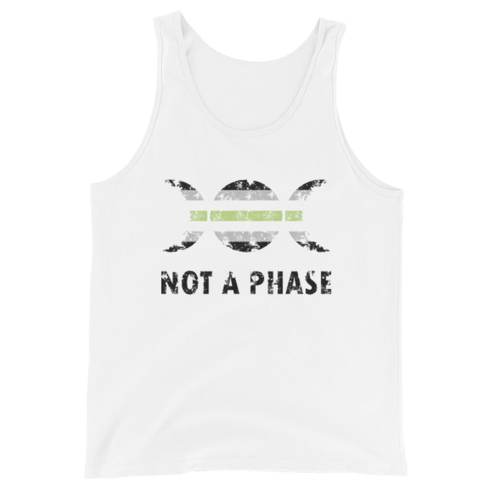 Agender Pride Tank Top - Not A Phase White Agender mens-staple-tank-top-white-front-648d0c5bcde50