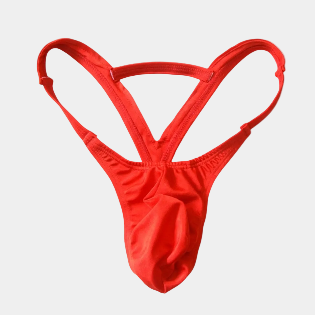 Red thong thong on a white background
