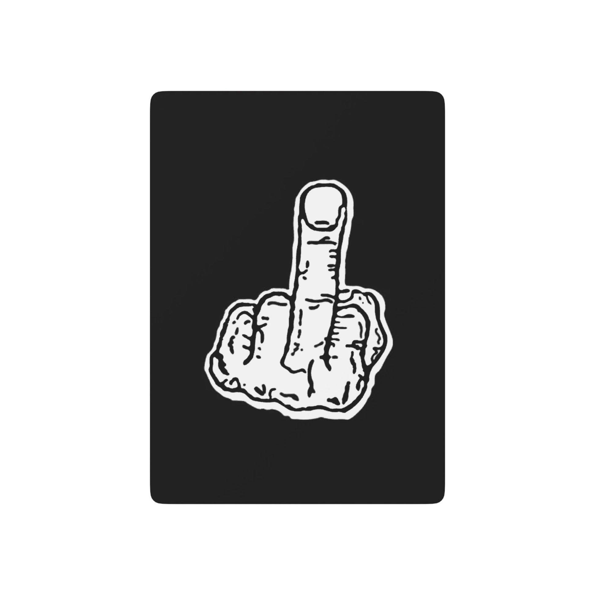 Middle Finger Poker Playing Cards 2.5" x 3.5" White Semi Glossy middle-finger-poker-playing-cards-detail