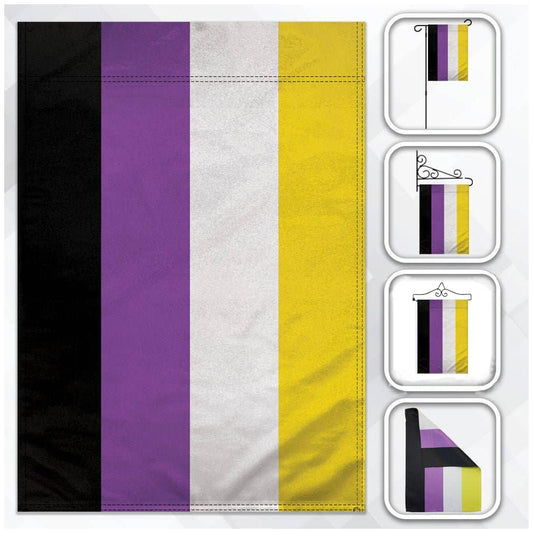 Nonbinary Enby Pride 12x18in Garden Flag nonbinary-enby-pride-12x18in-garden-flag-options Garden Flag