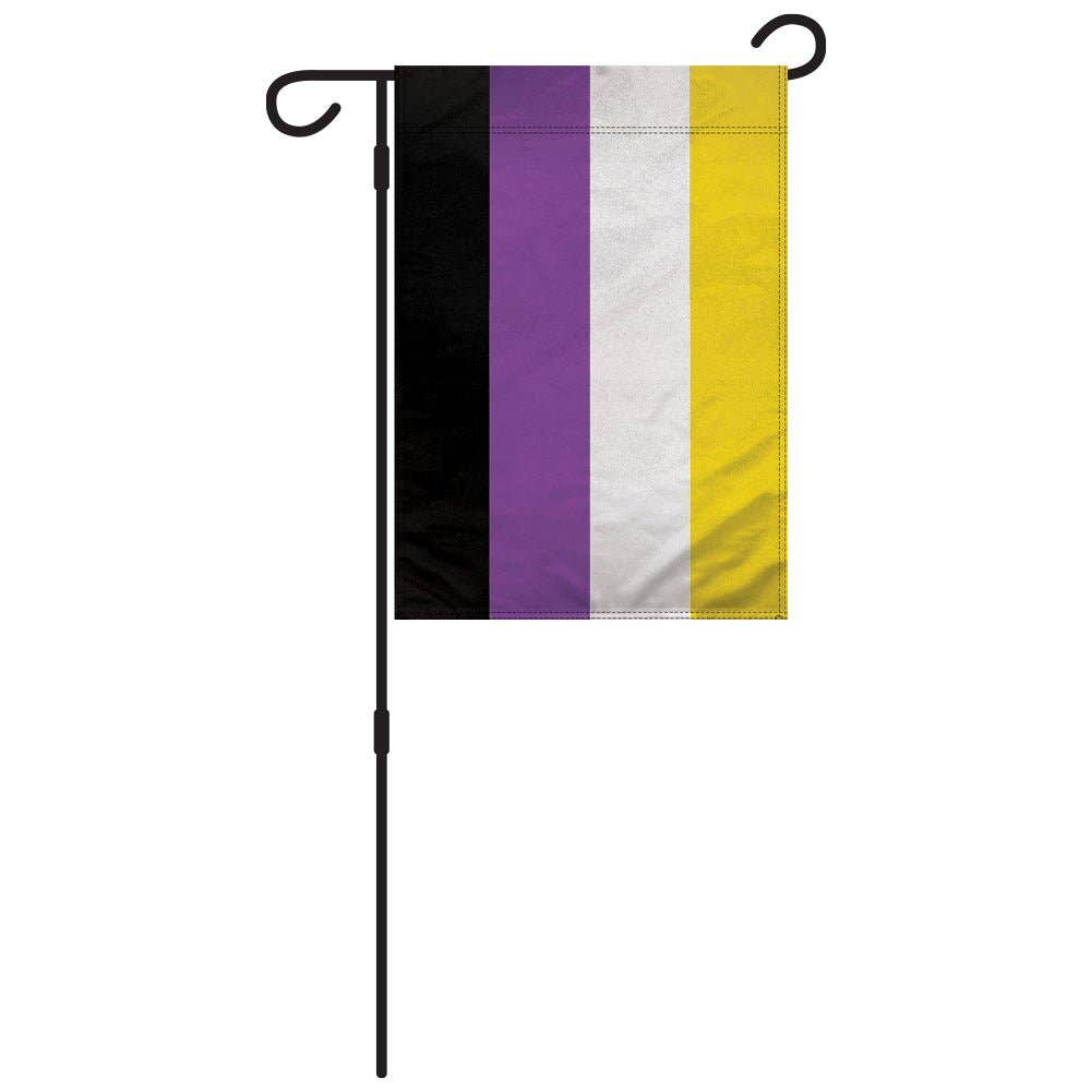 Nonbinary Enby Pride 12x18in Garden Flag Nonbinary Flag with Garden Flag Pole nonbinary-enby-pride-12x18in-garden-flag-pole Garden Flag