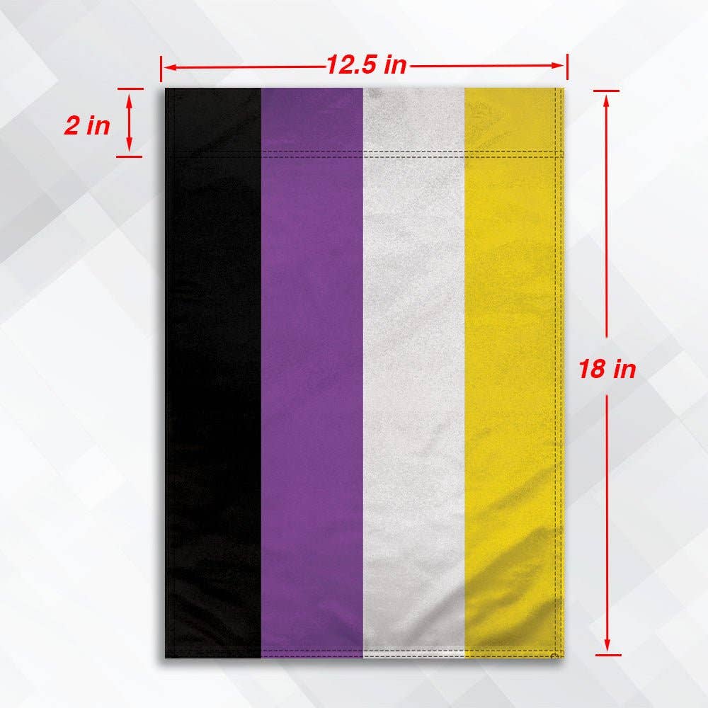 Nonbinary Enby Pride 12x18in Garden Flag nonbinary-enby-pride-12x18in-garden-flag-sizing Garden Flag