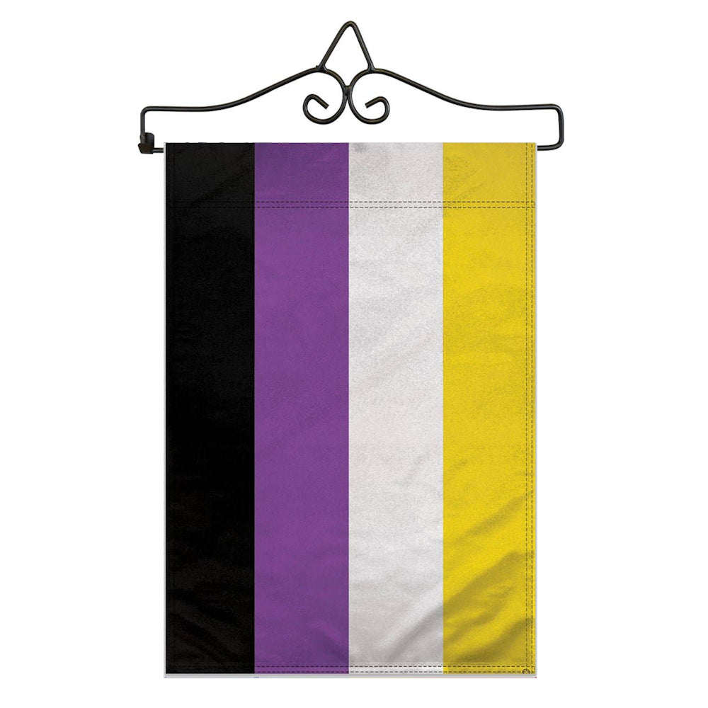 Nonbinary Enby Pride 12x18in Garden Flag Nonbinary Flag with Wall Hanger nonbinary-enby-pride-12x18in-garden-flag-wall-mount Garden Flag