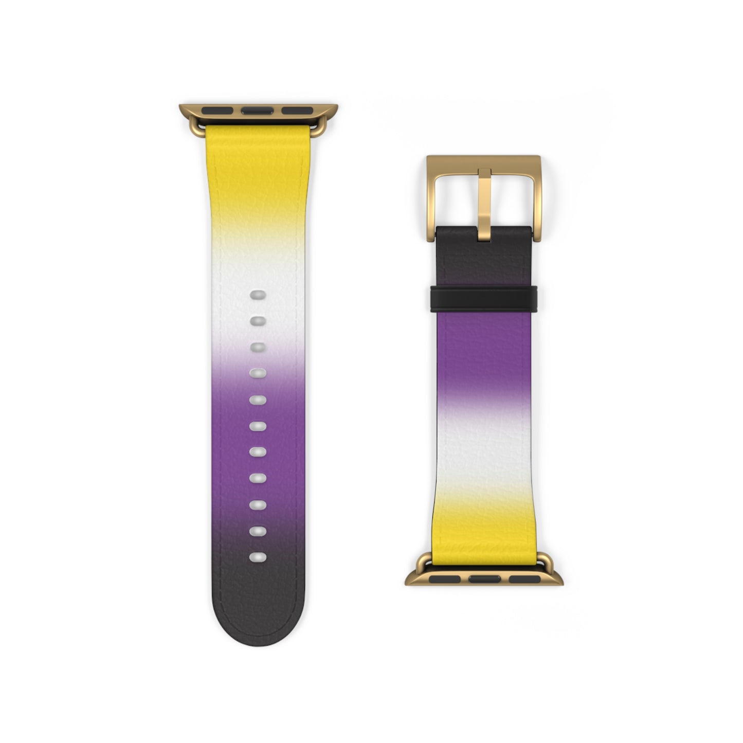 Nonbinary Enby Pride Apple Watch Band Strap In Ombre 38 - 41 mm Gold Matte