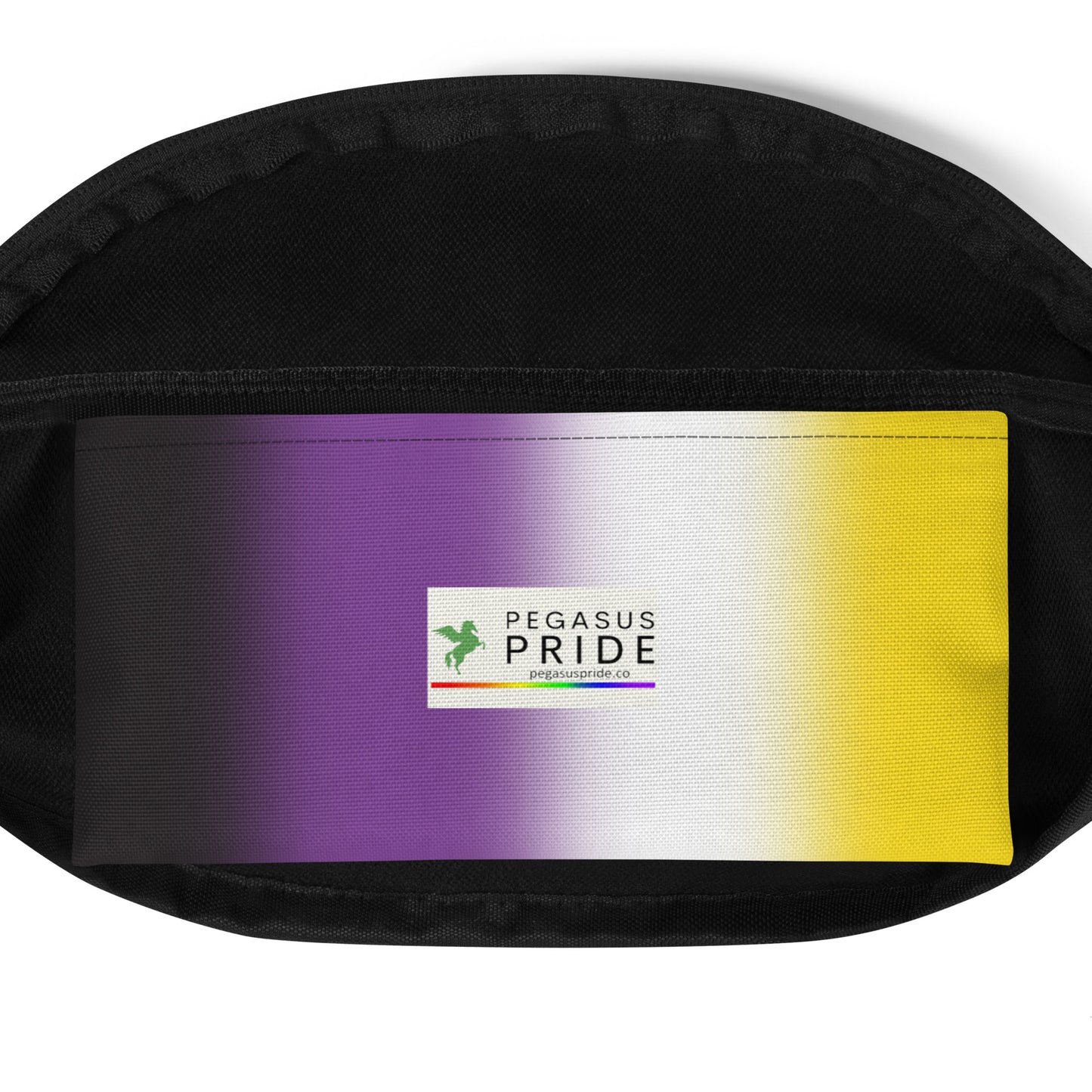 Nonbinary Enby Pride Crossbody Fanny Pack in Ombre nonbinary-enby-pride-crossbody-fanny-pack-in-ombre-pocket