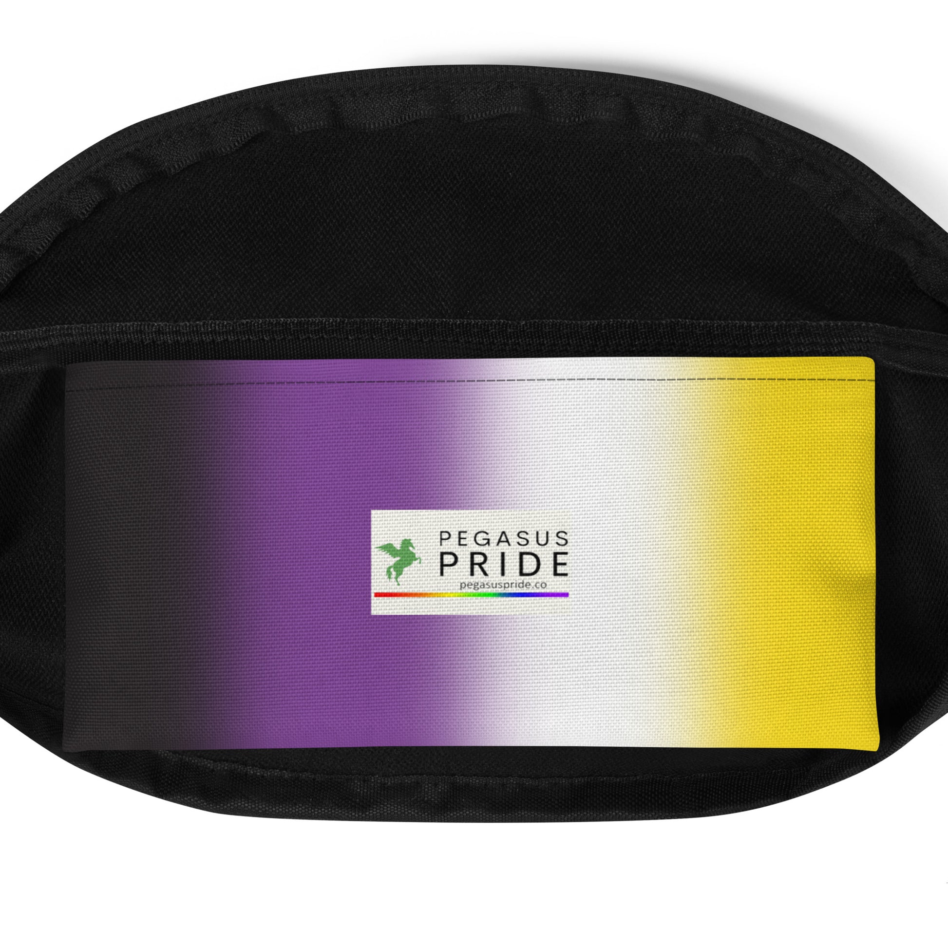 Nonbinary Enby Pride Crossbody Fanny Pack in Ombre nonbinary-enby-pride-crossbody-fanny-pack-in-ombre-pocket