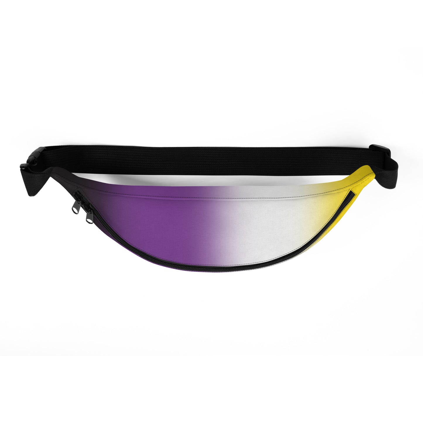 Nonbinary Enby Pride Crossbody Fanny Pack in Ombre nonbinary-enby-pride-crossbody-fanny-pack-in-ombre-top