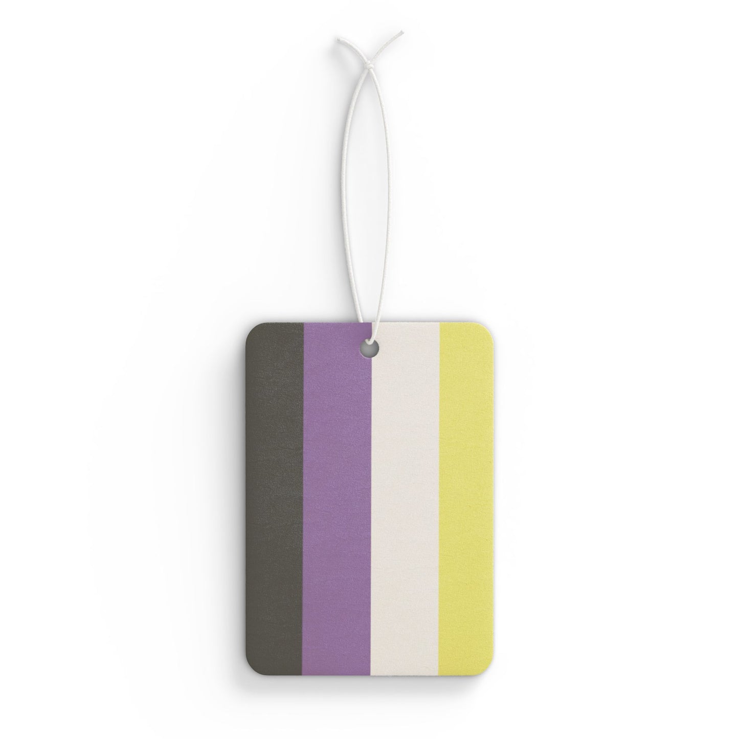 Nonbinary Enby Pride Flag Car Air Freshener Nonbinary nonbinary-enby-pride-flag-car-air-freshener-front