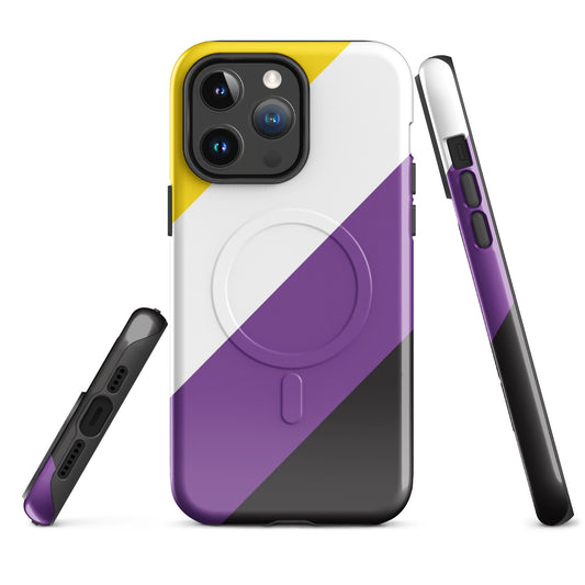 Nonbinary Enby Pride MagSafe® Tough Phone Case for Apple iPhone® iPhone 14 Pro Max Nonbinary nonbinary-enby-pride-magsafe-tough-phone-case-for-apple-iphone-14-pro-max-front