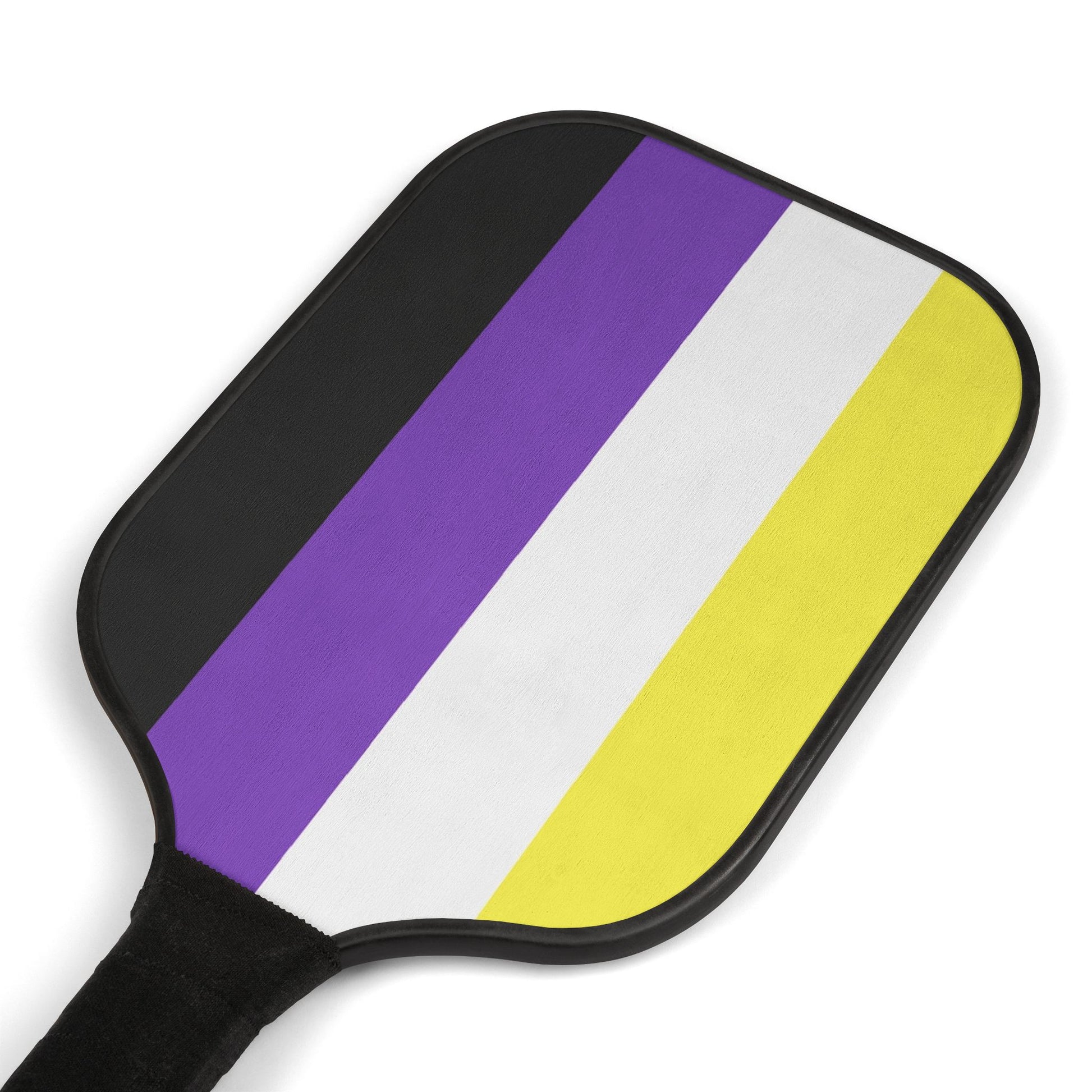 Nonbinary Enby Pride Pickleball Paddle Set with Balls nonbinary-enby-pride-pickleball-paddle-set-with-balls-details