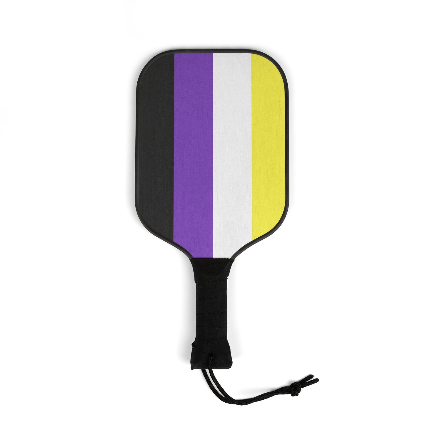 Nonbinary Enby Pride Pickleball Paddle Set with Balls nonbinary-enby-pride-pickleball-paddle-set-with-balls-single-paddle