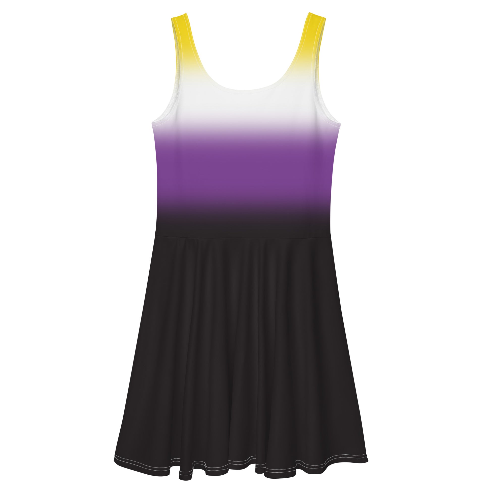 Nonbinary Enby Skater Dress nonbinary-enby-skater-dress-back
