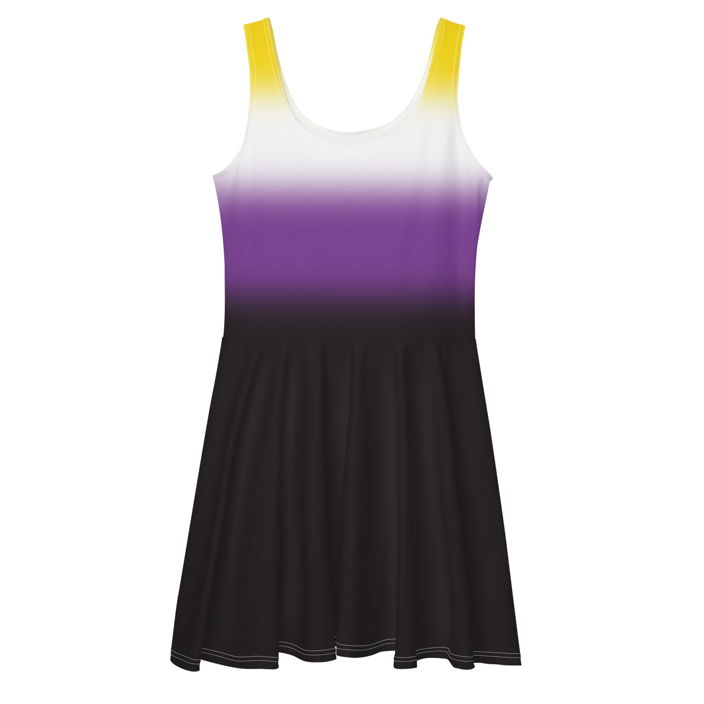 Nonbinary Enby Skater Dress Nonbinary nonbinary-enby-skater-dress-front