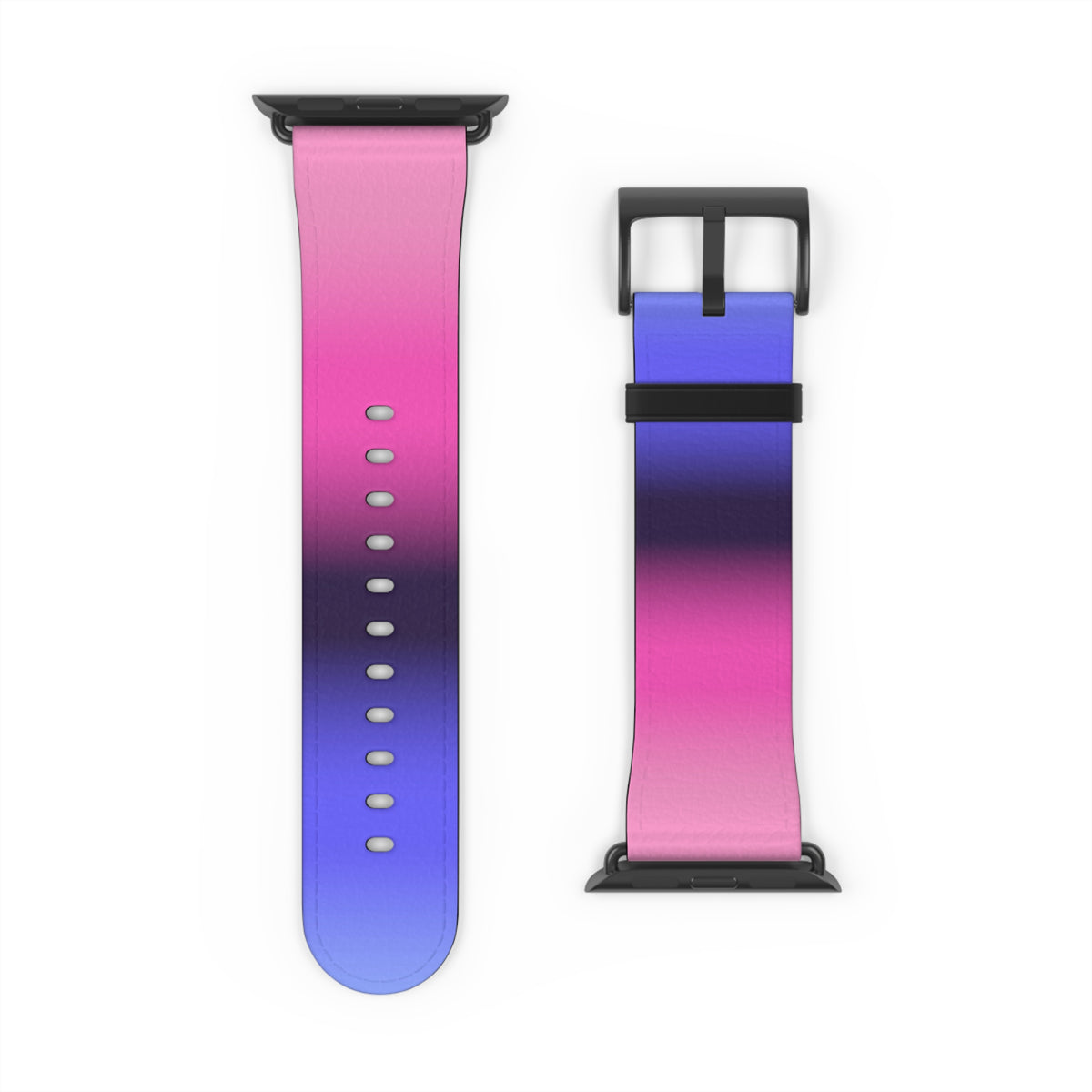 Omnisexual Pride Apple Watch Band Strap In Ombre 42 - 45 mm Black Matte