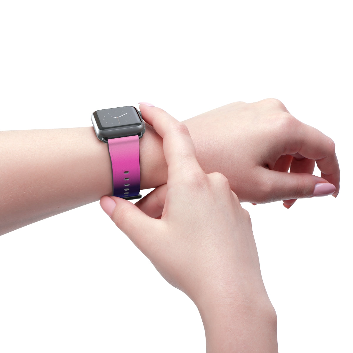 Omnisexual Pride Apple Watch Band Strap In Ombre worn on wrist