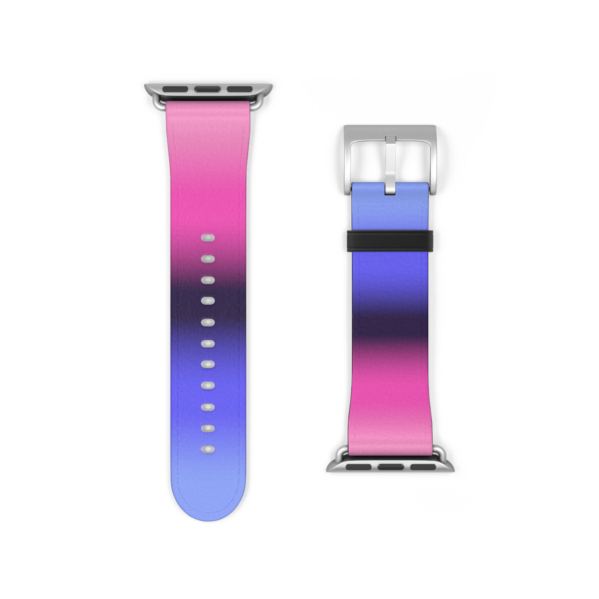 Omnisexual Pride Apple Watch Band Strap In Ombre 38 - 41 mm Silver Matte