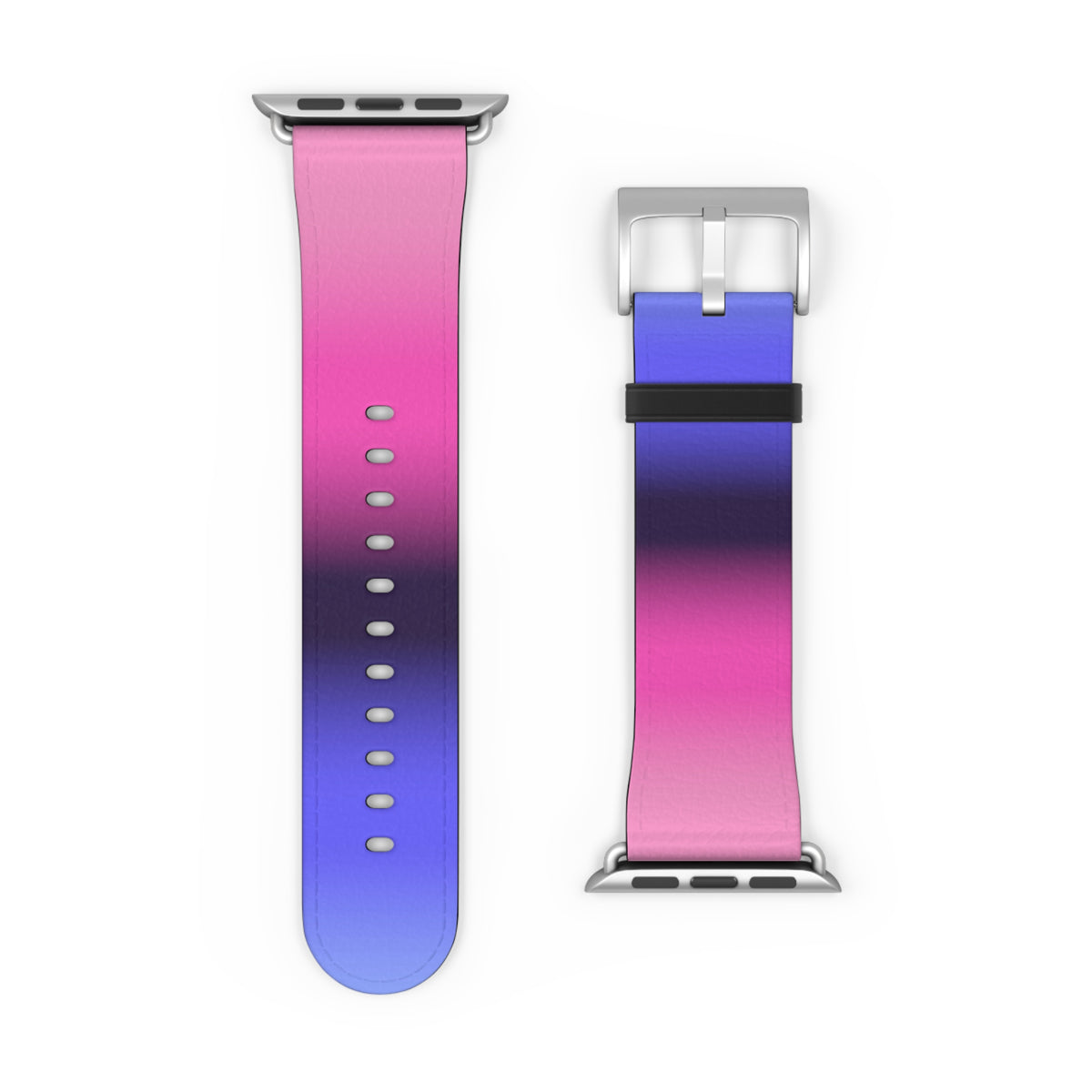 Omnisexual Pride Apple Watch Band Strap In Ombre 42 - 45 mm Silver Matte 