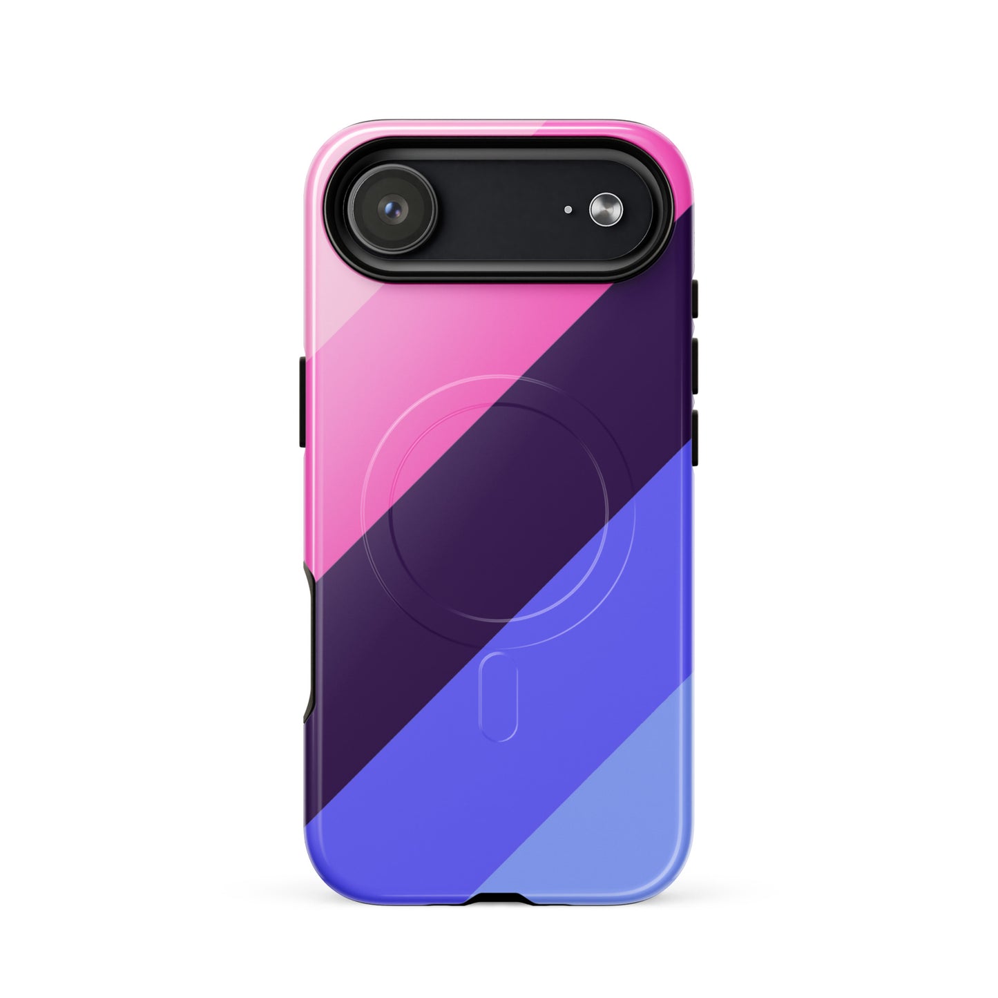 Apple iPhone 17 Air magsafe cell phone case with omnisexual pride flag design on white background