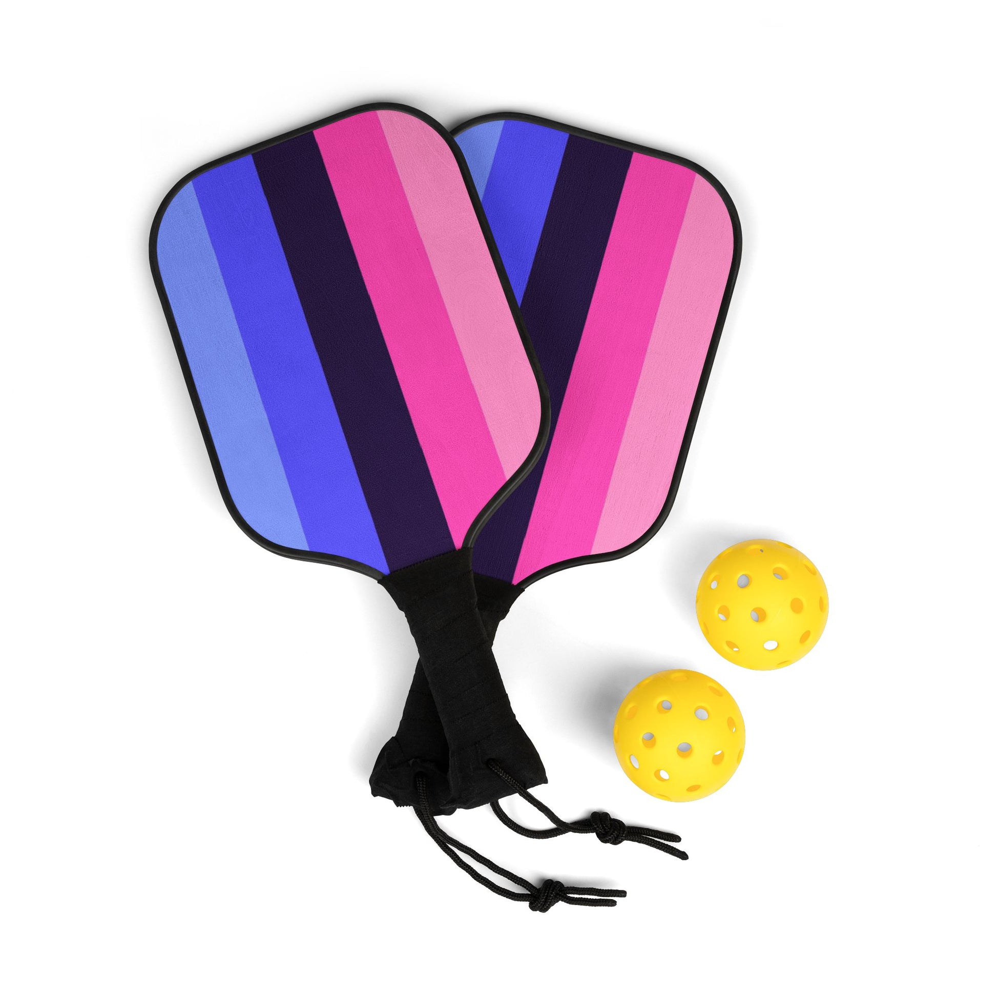 Omnisexual Pride Pickleball Paddle Set with Balls 7.5'' × 15.5'' Omnisexual omnisexual-pride-pickleball-paddle-set-with-balls-front