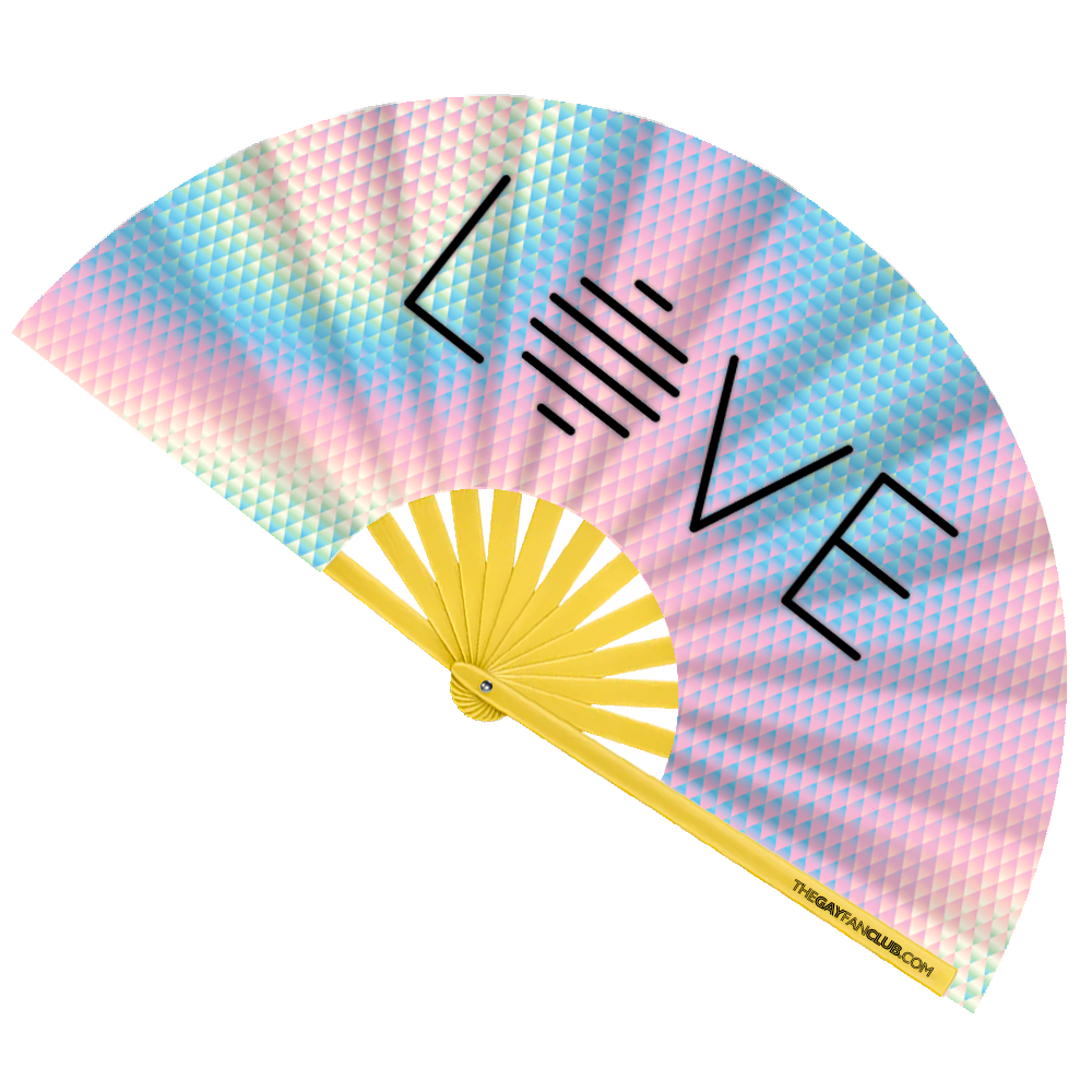 Clack Hand Fan - One Love (UV) one-love-fan-uv-front