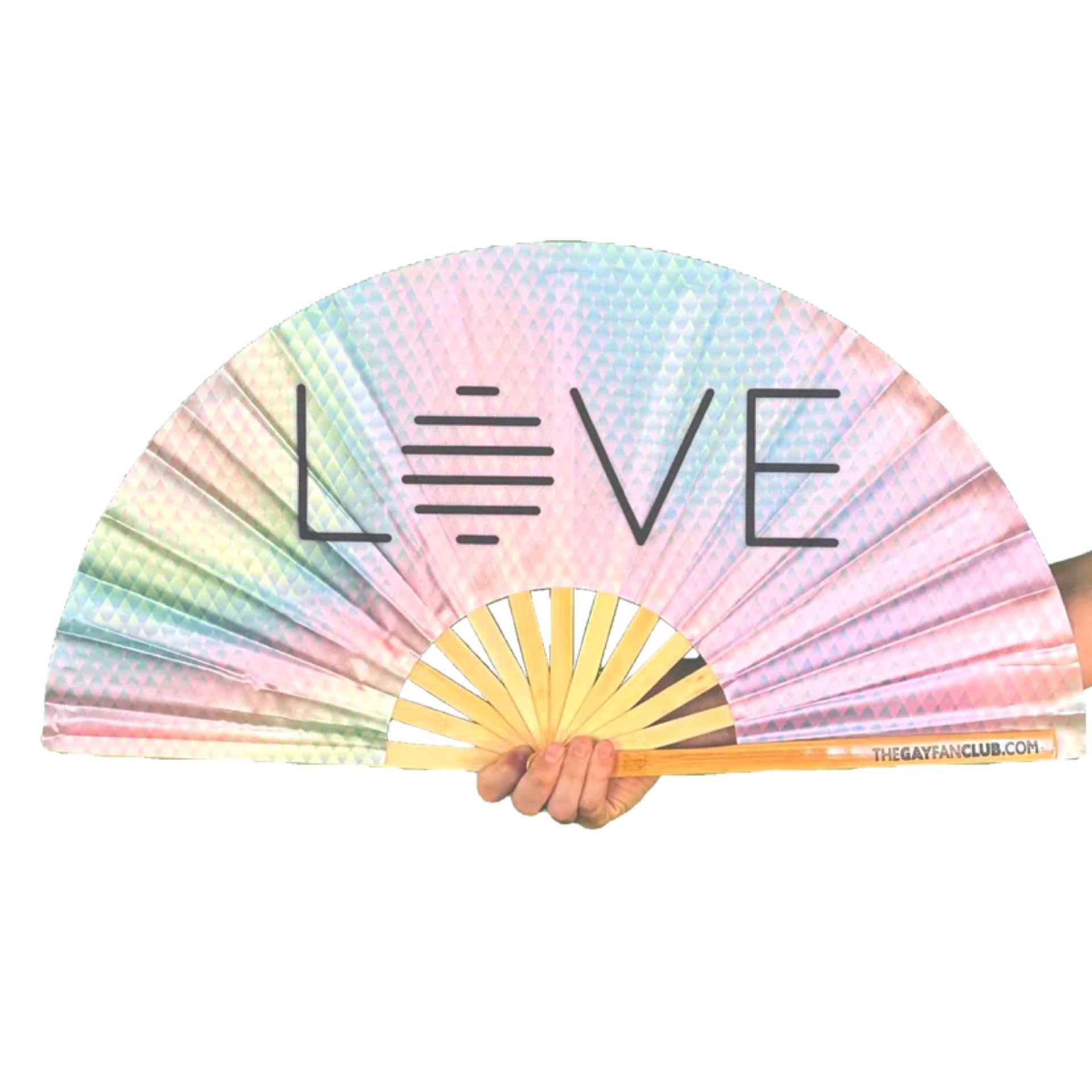 Clack Hand Fan - One Love (UV) one-love-fan-uv