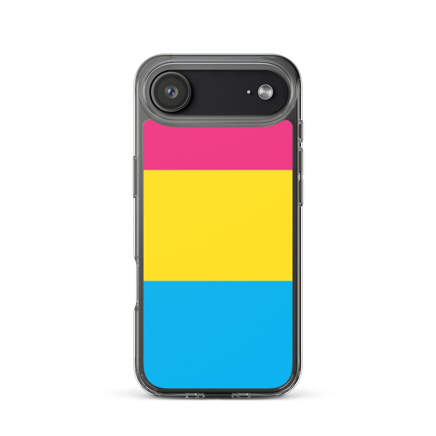 Apple iPhone17 Air case with Pansexual pride flag design on white background