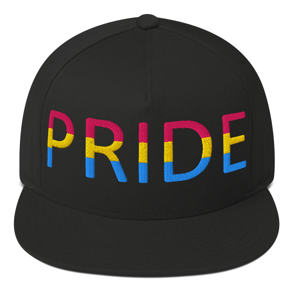 Pansexual Pan Pride Embroidered Snapback Baseball Cap Black Pansexual pansexual-pan-pride-embroidered-snapback-baseball-cap-black-front