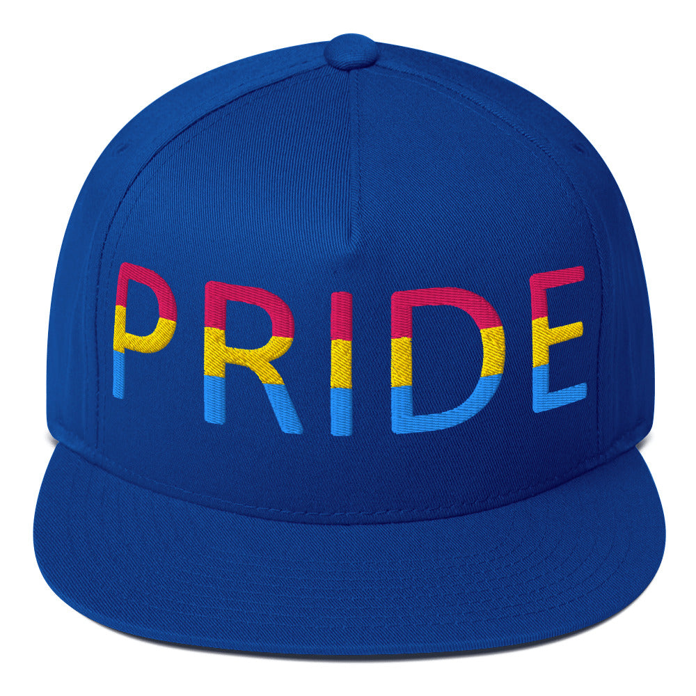 Pansexual Pan Pride Embroidered Snapback Baseball Cap Royal Blue Pansexual pansexual-pan-pride-embroidered-snapback-baseball-cap-royal-blue-front