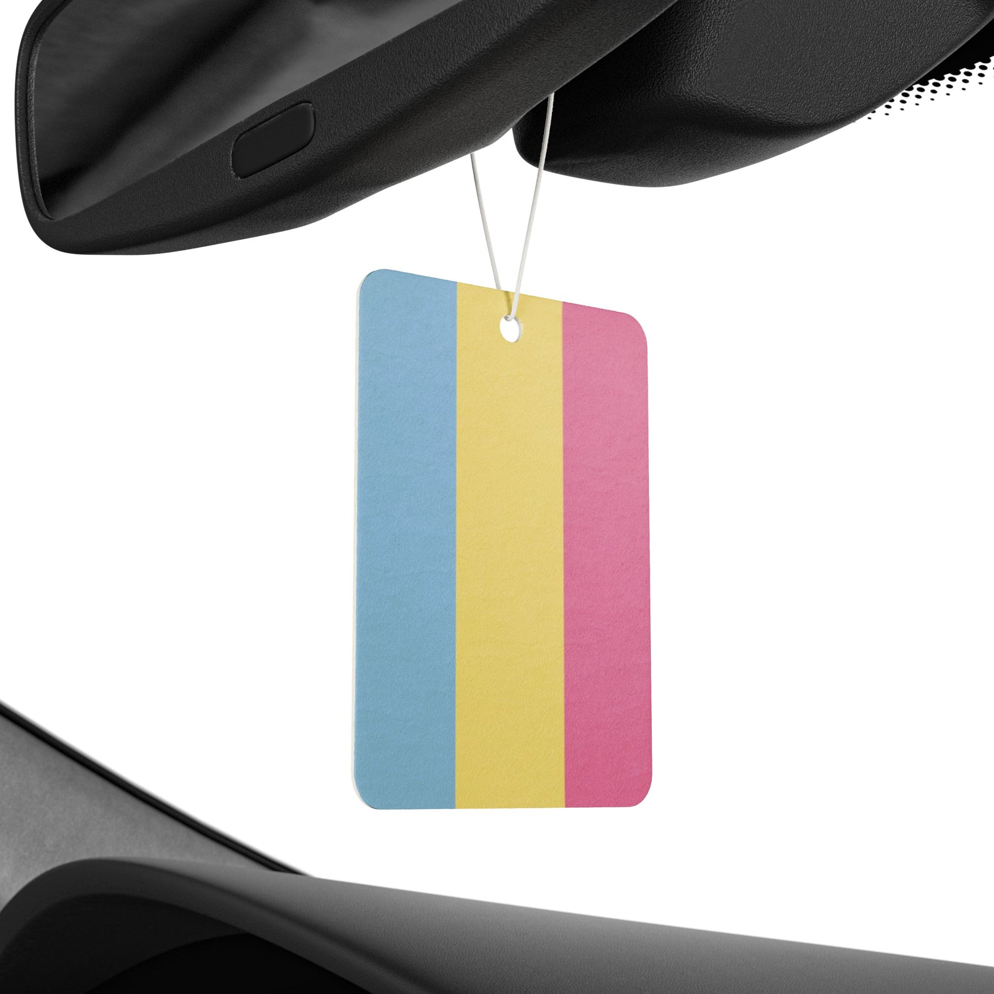 Pansexual Pan Pride Flag Car Air Freshener pansexual-pan-pride-flag-car-air-freshener-rearview-mirror