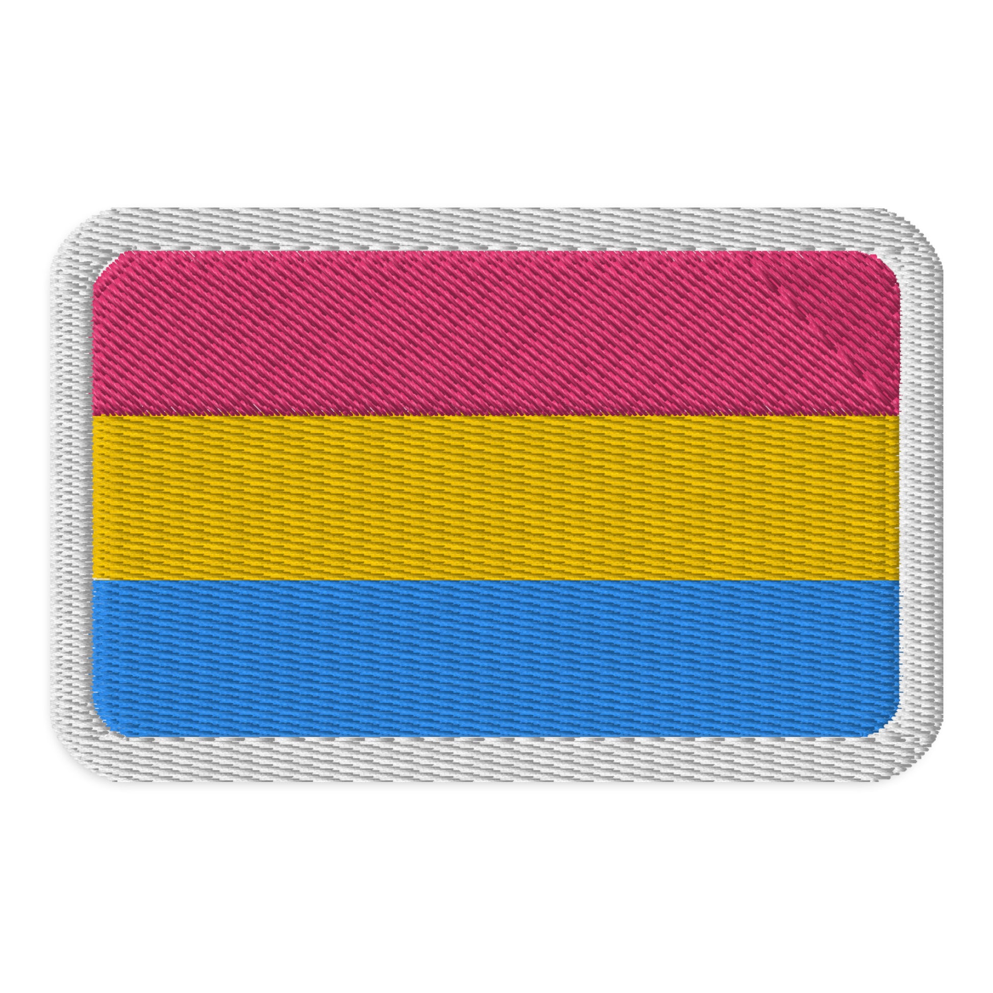 Pansexual Pan Pride Flag Embroidered Patch Pansexual pansexual-pan-pride-flag-embroidered-patch-3.5x2.25-front Patches